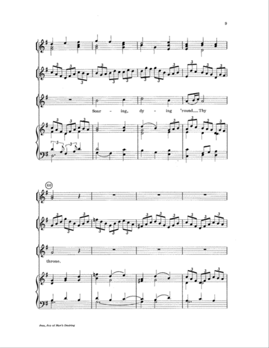 Jesu, Joy of Man's Desiring Unison Choir scores gallery preview page 9