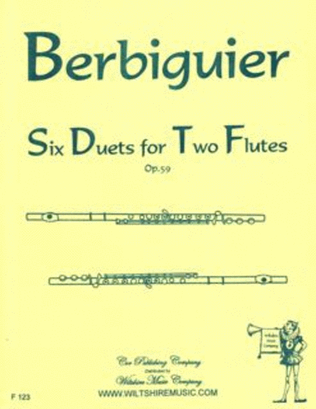 Book cover for Six Duets for Two Flutes, Op. 59