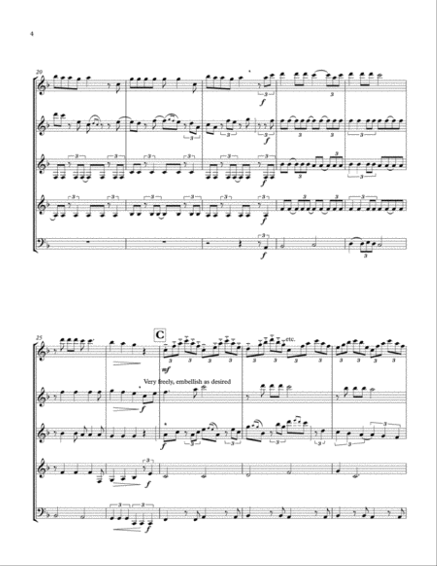 What A Wonderful World Woodwind Quintet scores gallery preview page 4