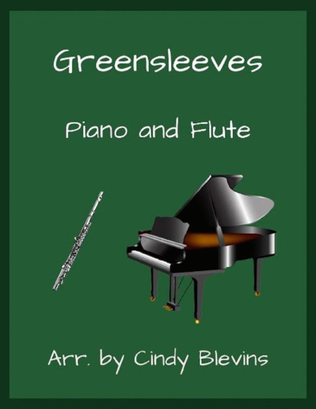Book cover for Greensleeves, for Piano and Flute