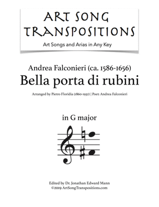 FALCONIERI: Bella porta di rubini (transposed to G major)