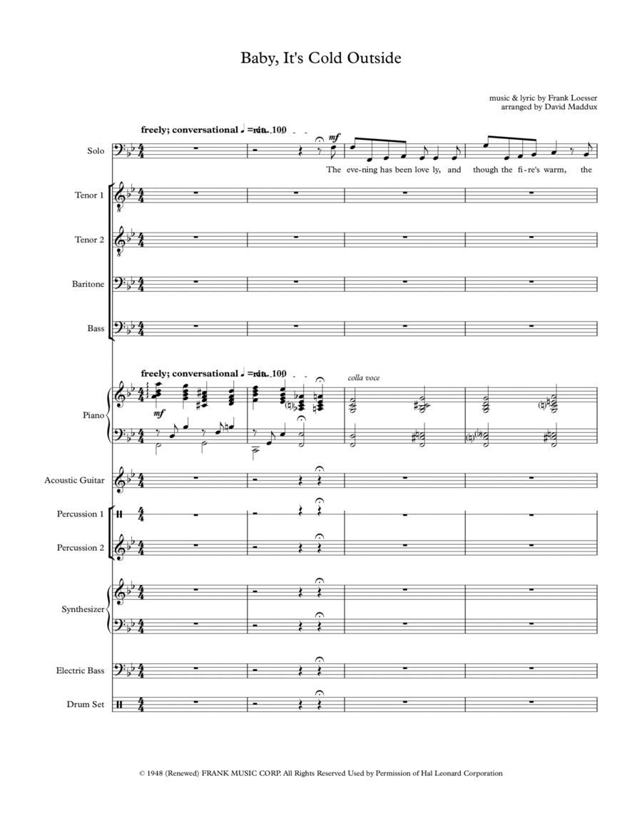 Baby, It's Cold Outside Large Ensemble scores gallery preview page 1