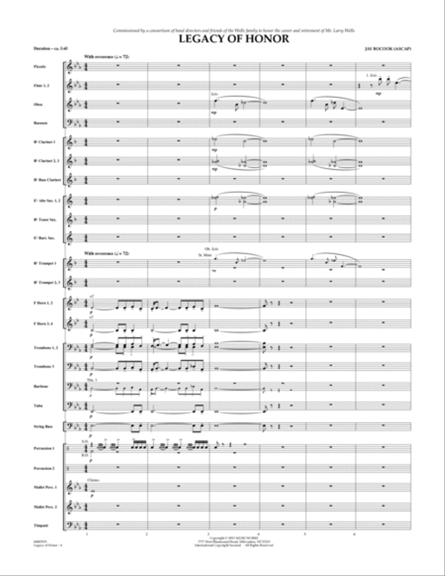 Legacy of Honor - Conductor Score (Full Score) Concert Band scores gallery preview page 4