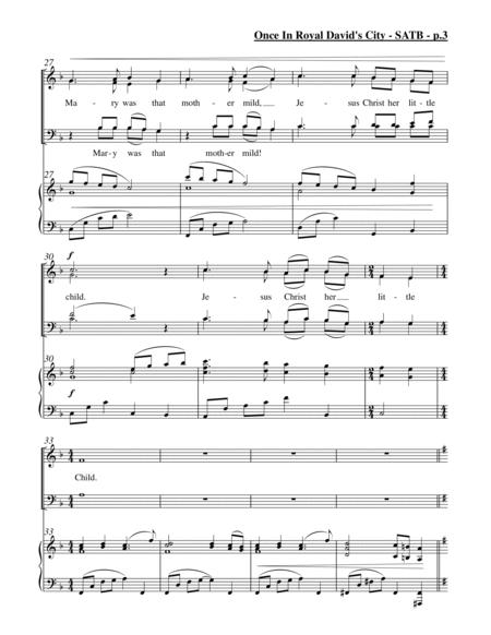 Once in Royal David's City (SATB) image number null