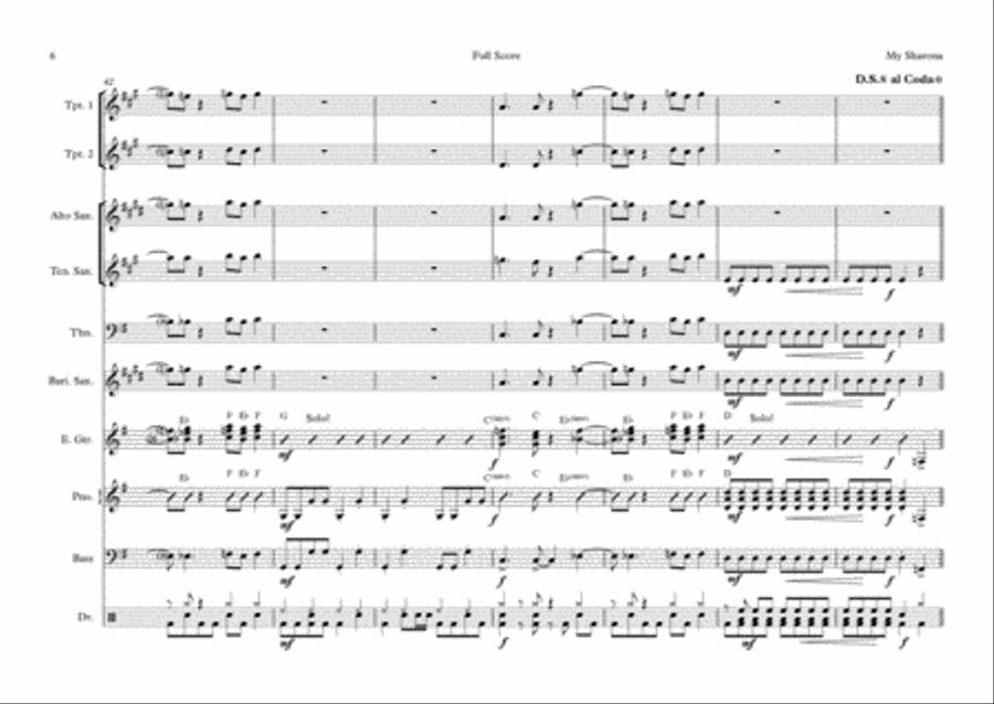 My Sharona My Sharona Tenor Saxophone scores gallery preview page 6