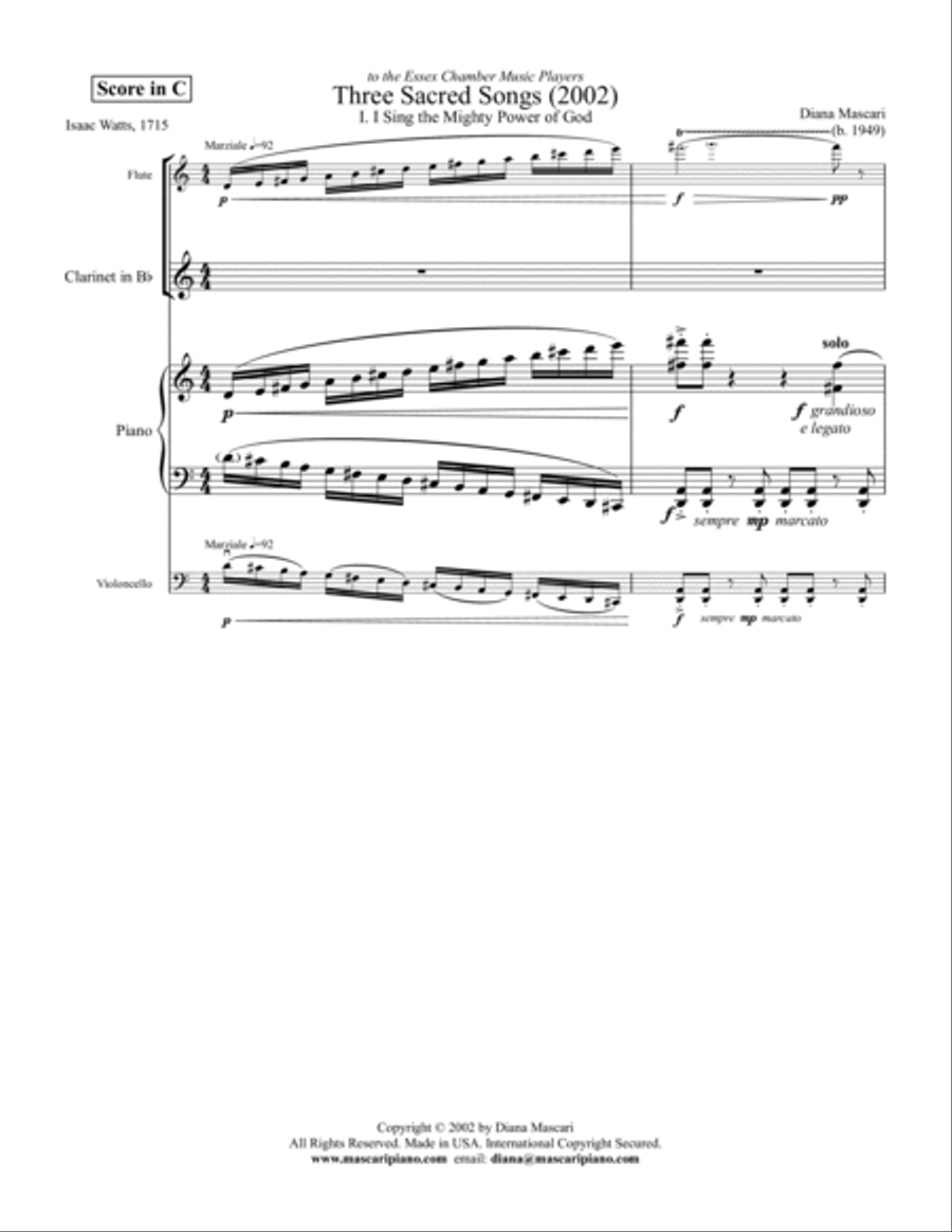 Three Sacred Songs Chamber Music scores gallery preview page 2