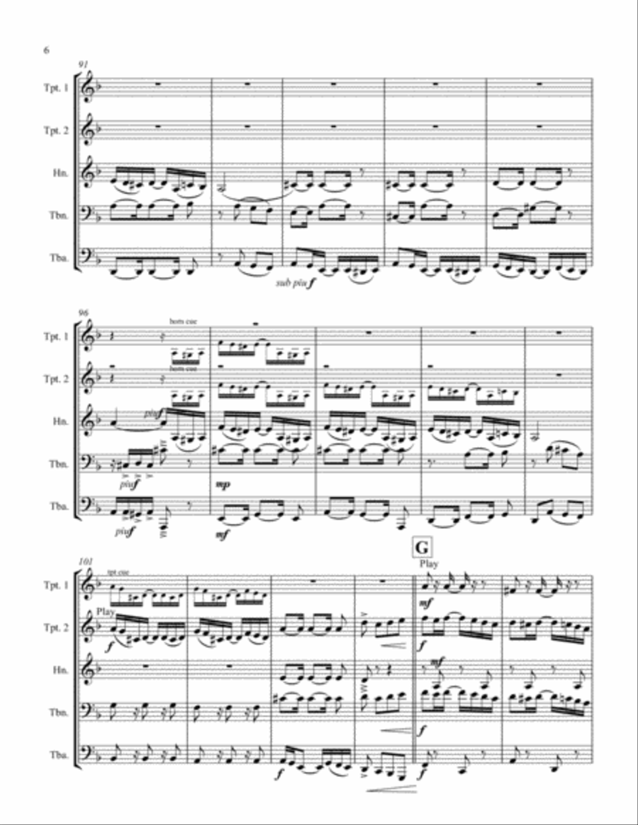 Red Pepper Two Step for brass quintet Brass Quintet scores gallery preview page 6
