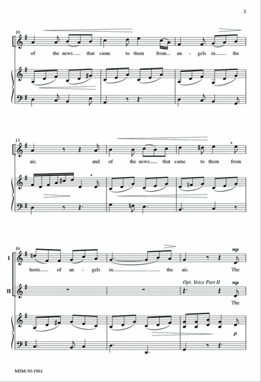 O Sing a Song of Bethlehem Unison Choir scores gallery preview page 3