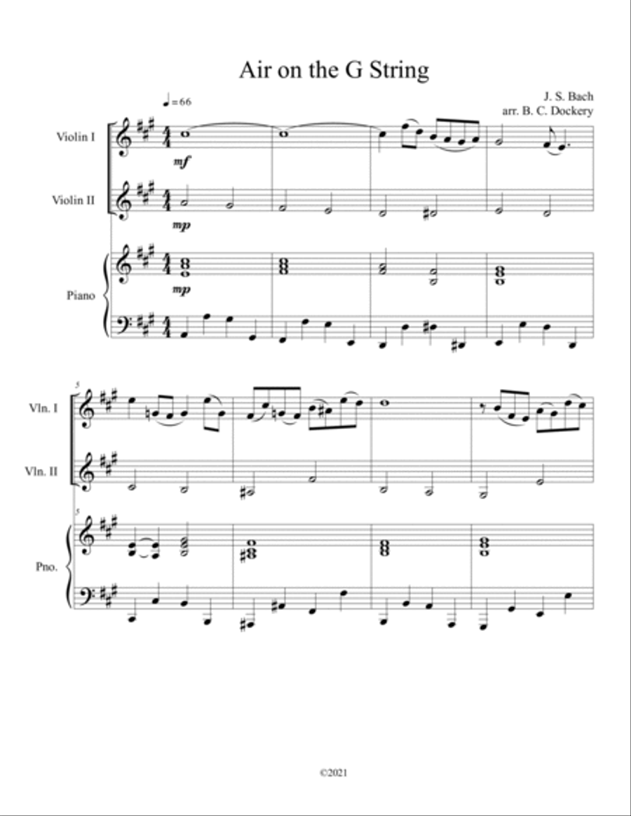 20 Classical Themes for 2 Violins with Piano Accompaniment String Duet scores gallery preview page 4