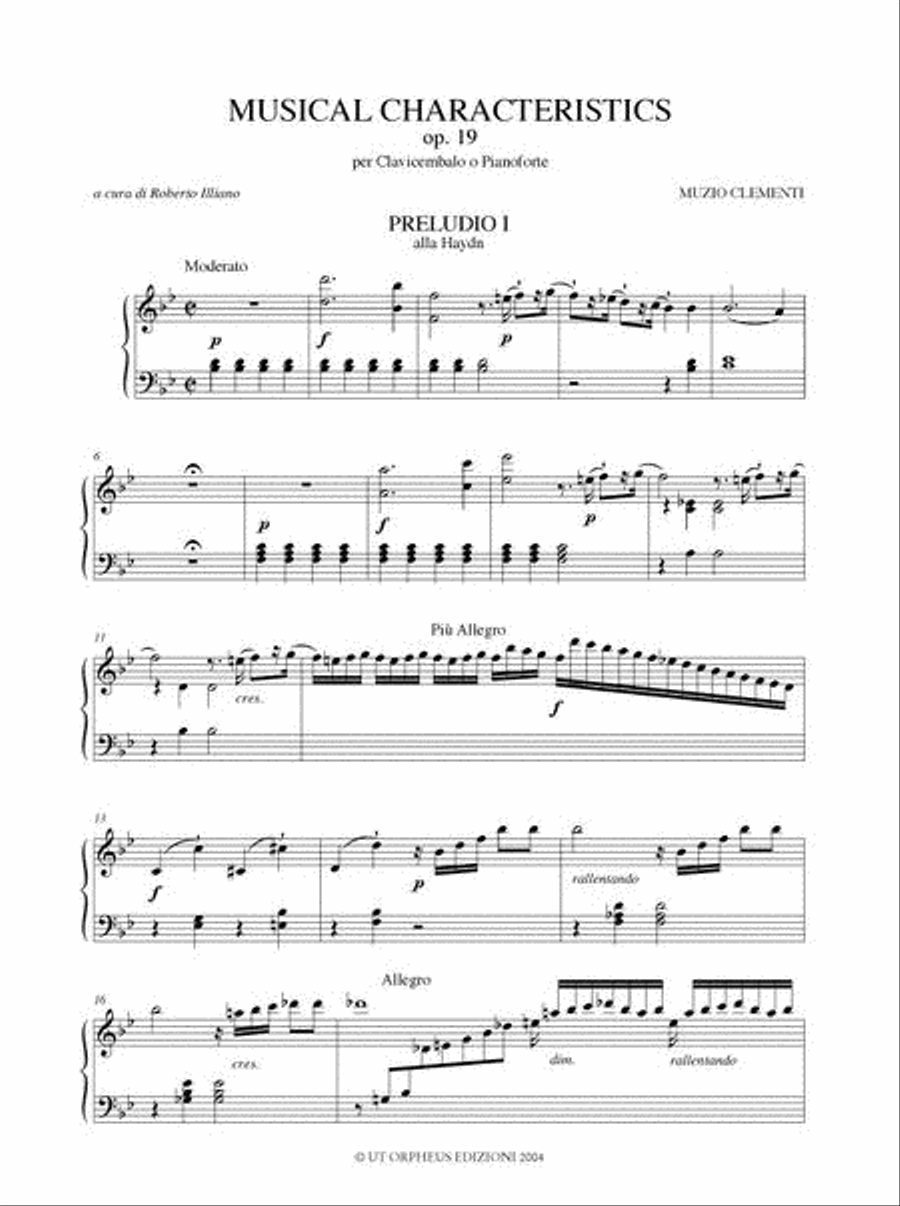 Musical Characteristics Op. 19 for Harpsichord (Piano)