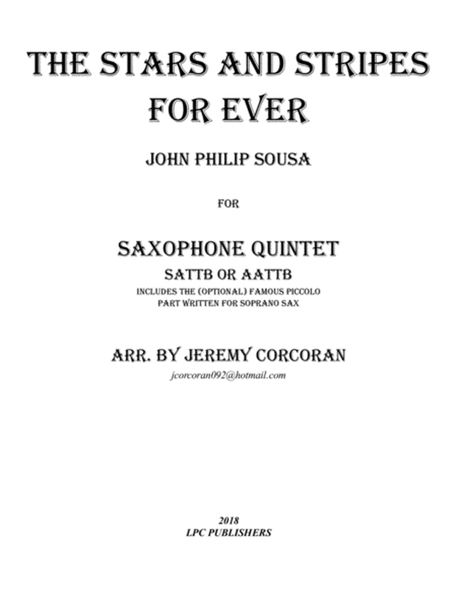 The Stars and Stripes Forever for Saxophone Quintet (SATTB or AATTB) image number null