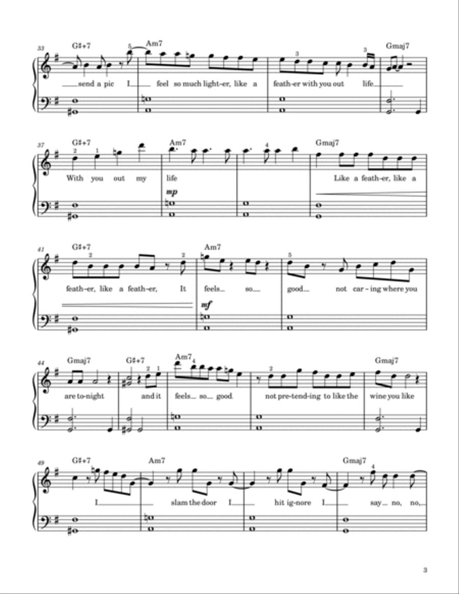 Feather Easy Piano scores gallery preview page 3