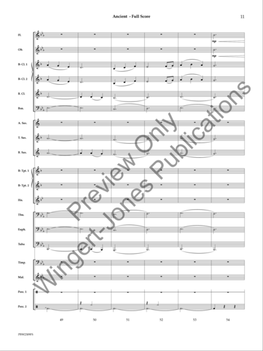 Ancient (Score) Ancient (Score) Concert Band scores gallery preview page 12