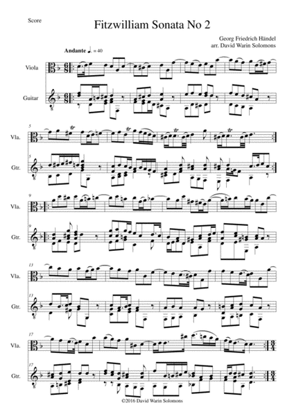 Fitzwilliam Sonata No 2 for viola and guitar image number null