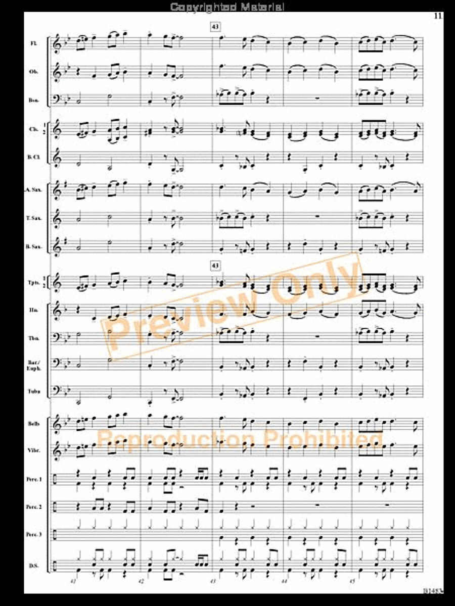 Deck the Halls with Rock 'n' Roll Concert Band scores gallery preview page 10