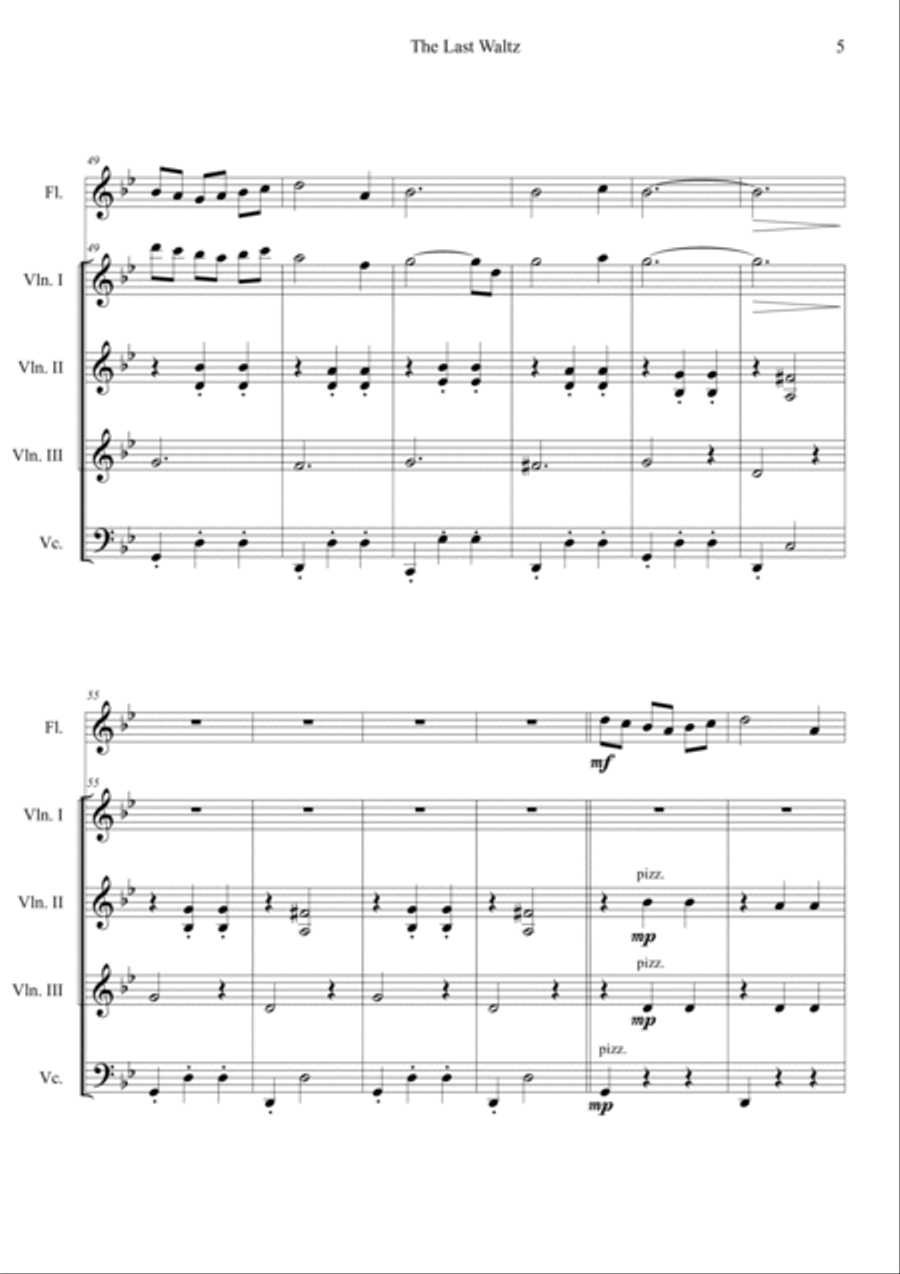 The Last Waltz (Oldboy OST) Flute scores gallery preview page 5