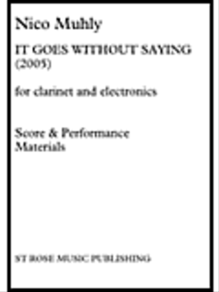 It Goes Without Saying Clarinet scores gallery preview page 1