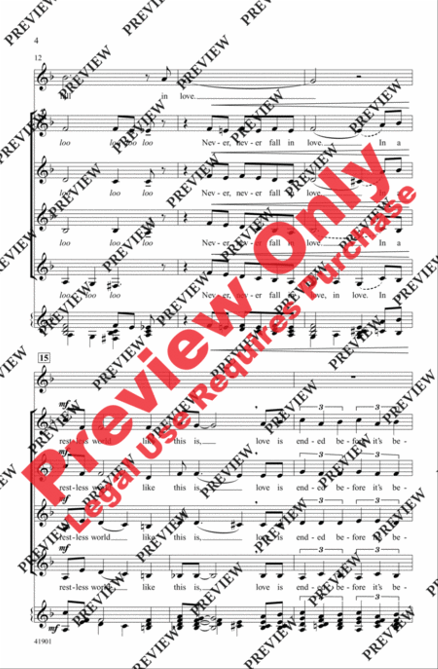 When I Fall in Love When I Fall in Love Women's Choir scores gallery preview page 4