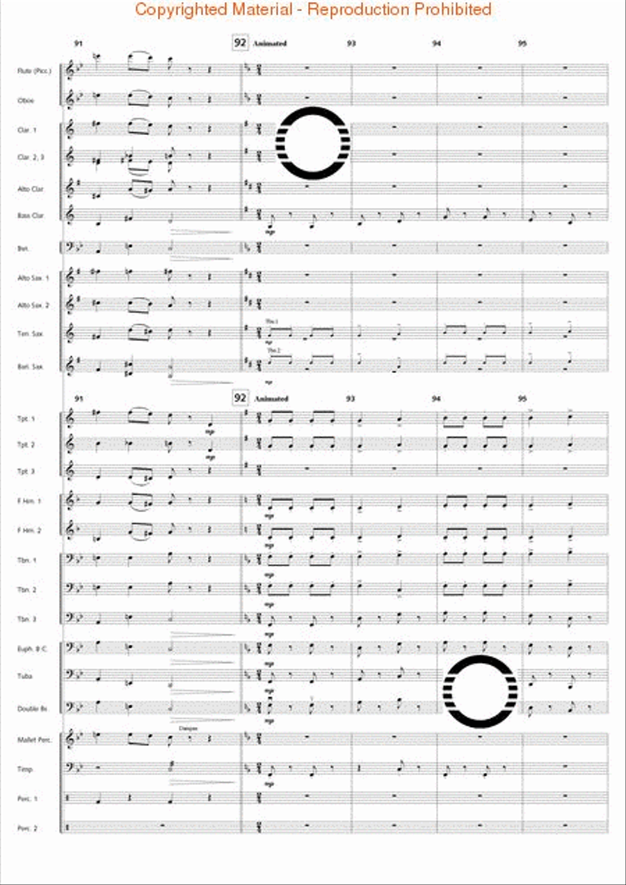 Academic Festival Overture Concert Band scores gallery preview page 20