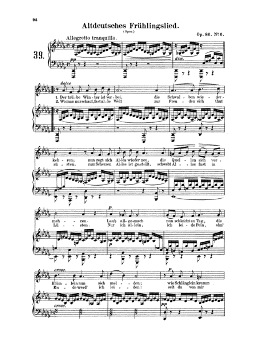 Mendelssohn: 79 Songs, Low Voice (German) Low Voice scores gallery preview page 1