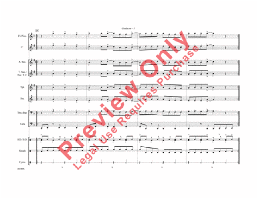 Part of Me Marching Band scores gallery preview page 6