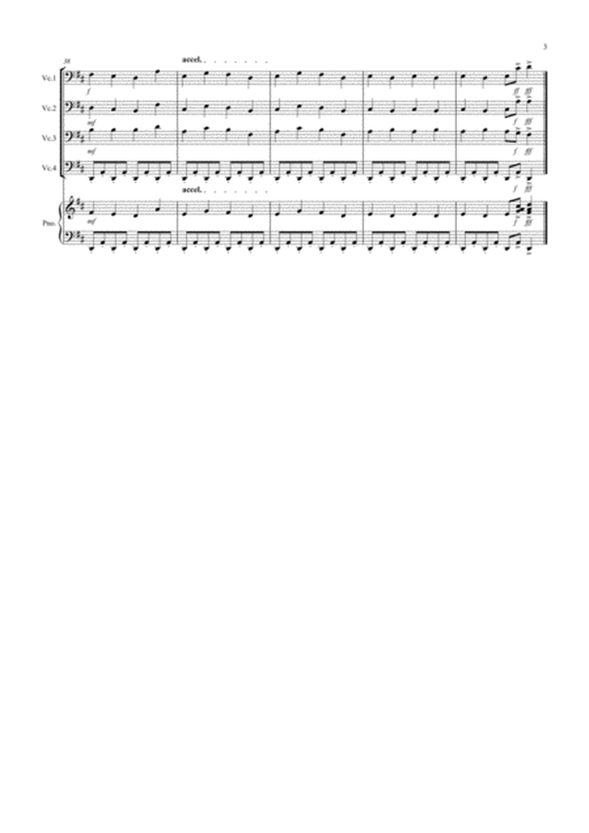 Trepak (Fantasia from Nutcracker) for Cello Quartet image number null