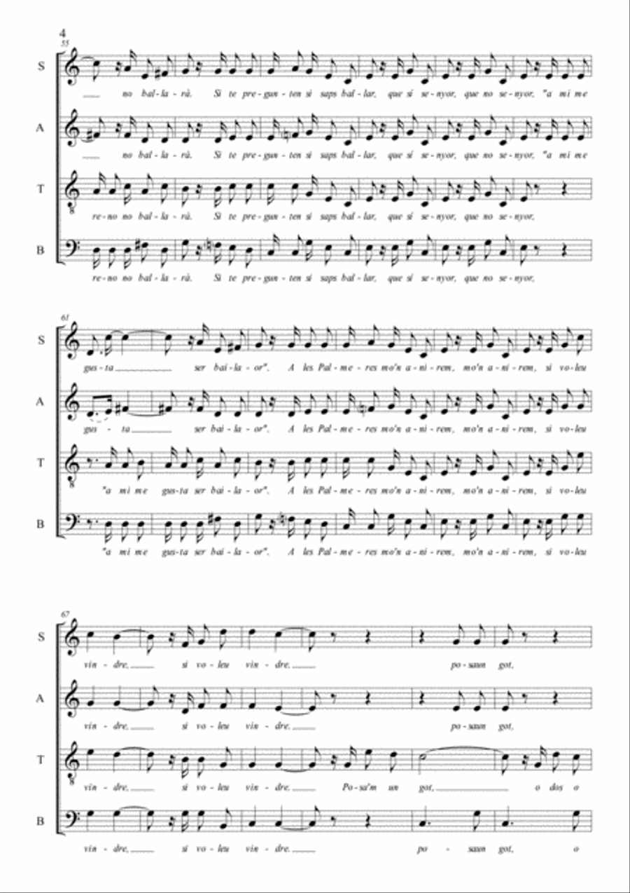 HAVANERA DE BORRIANA 4-Part scores gallery preview page 4
