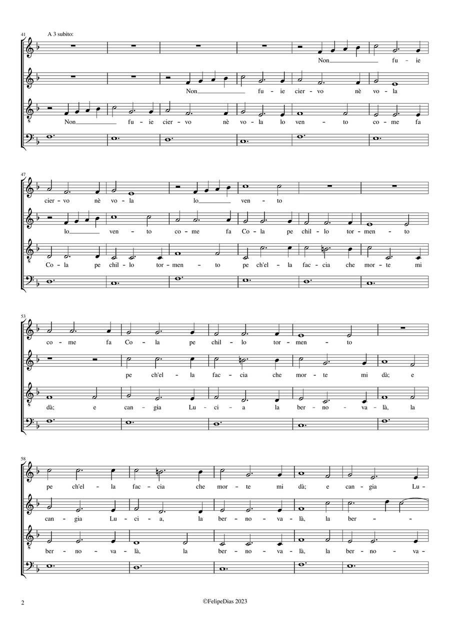 O sfortunata, chi mi consola? (La Luciata a 3. Ciaccona) Small Ensemble scores gallery preview page 2