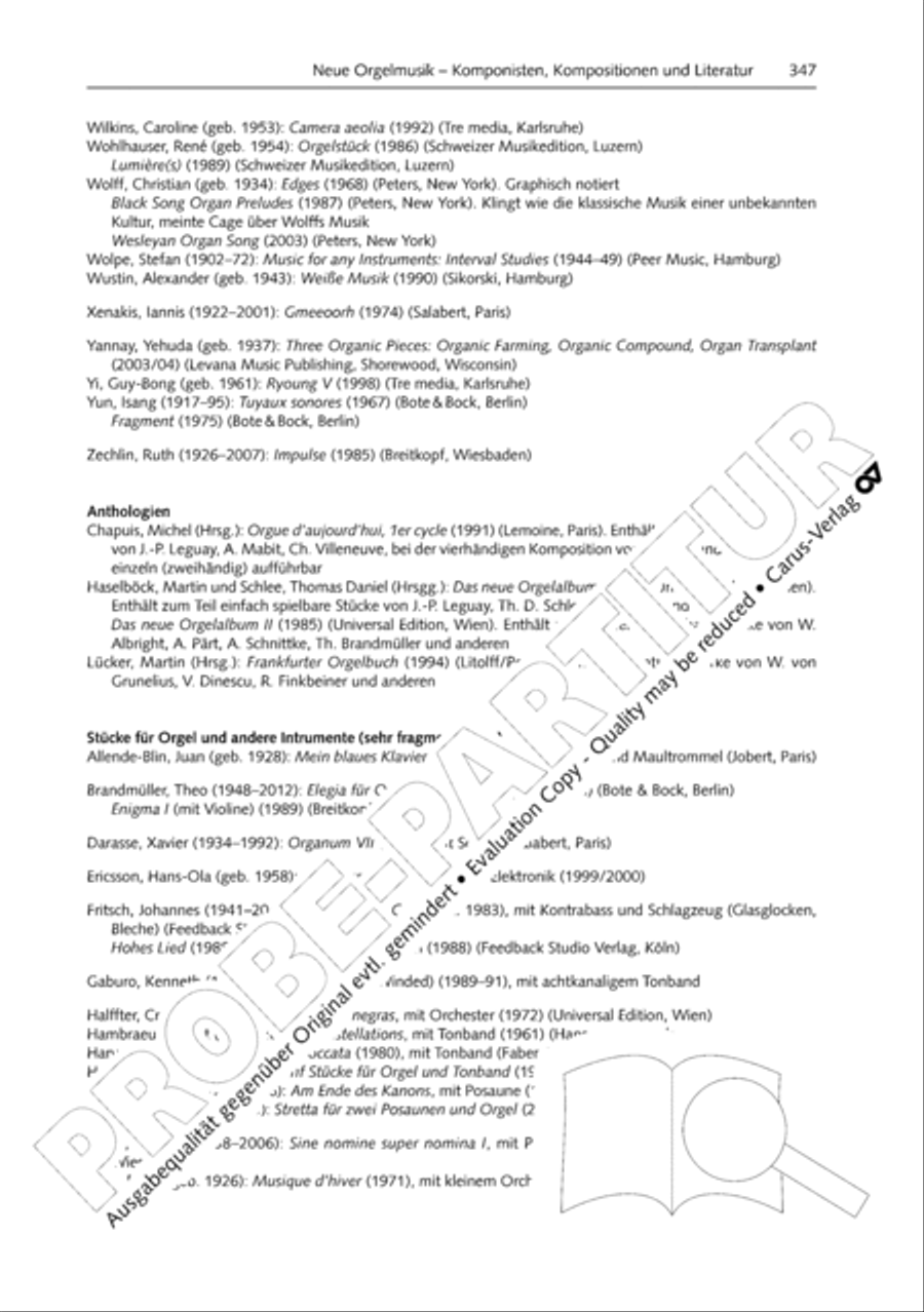 Orgelschule zur historischen Auffuhrungspraxis Organ Solo scores gallery preview page 348
