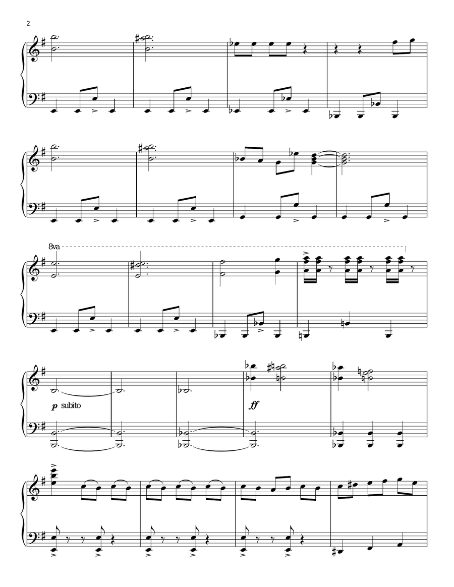 African Rundown Piano Solo scores gallery preview page 2