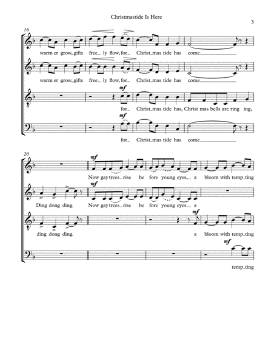 Christmastide Is Here Christmastide Is Here 4-Part scores gallery preview page 3