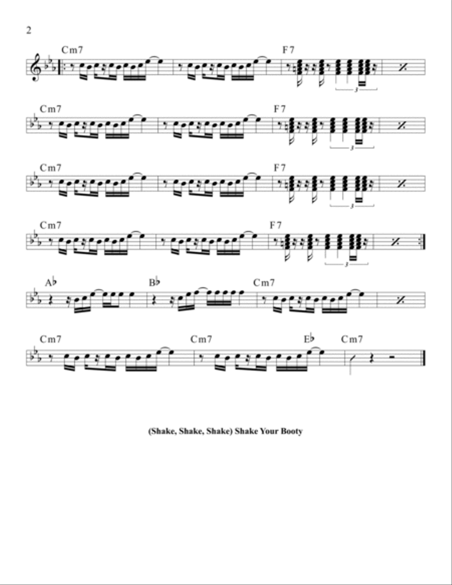 Shake Your Booty Piano, Vocal, Guitar scores gallery preview page 2