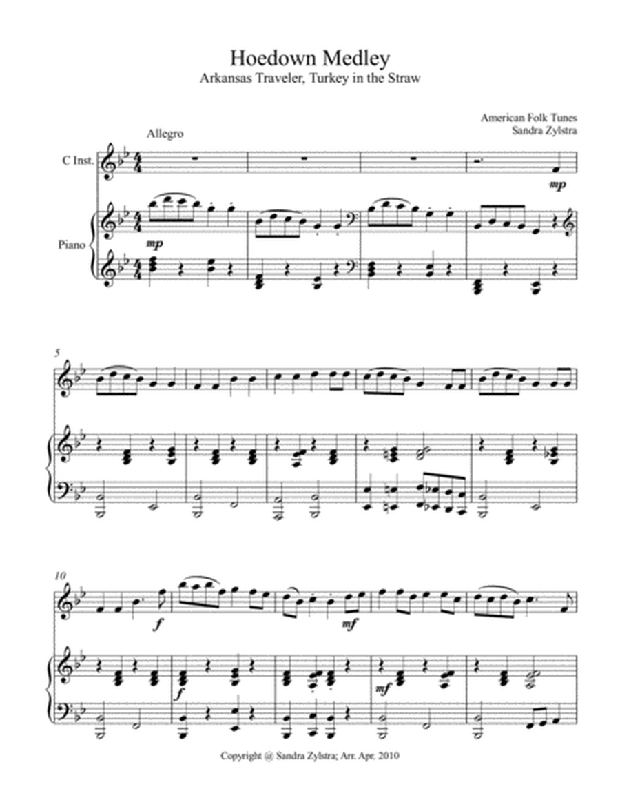 Hoedown Medley (treble C instrument solo) image number null