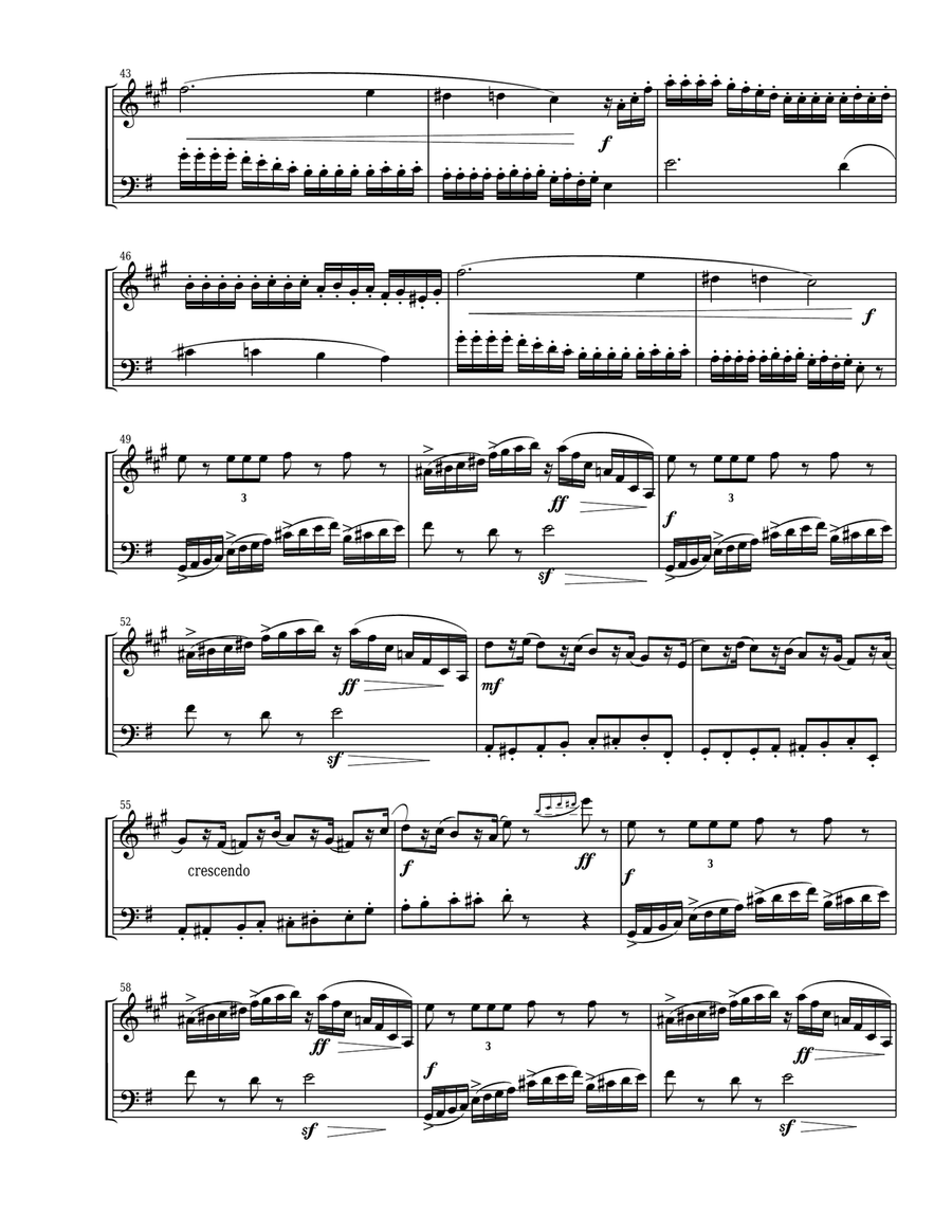 3 Pieces from The Nutcracker for Clarinet and Bassoon Duet Woodwind Duet scores gallery preview page 3