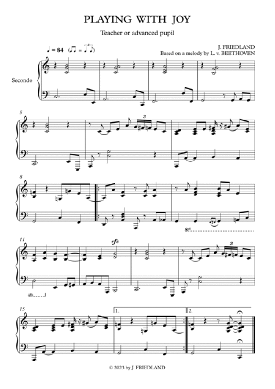 PLAYING WITH JOY PLAYING WITH JOY Easy Piano scores gallery preview page 2