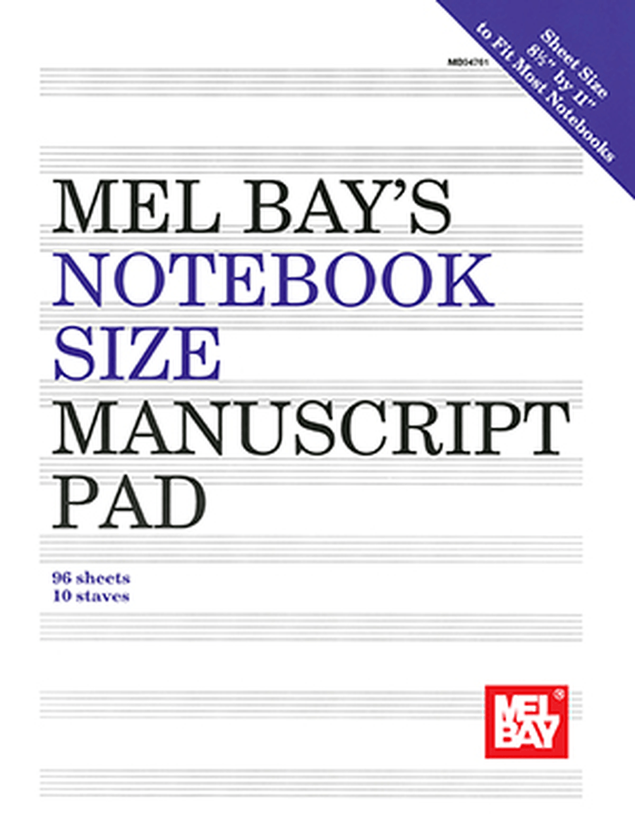 Notebook-Size Manuscript Pad - 10 Staves Staff Paper scores gallery preview page 1
