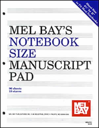Book cover for Notebook-Size Manuscript Pad 10-Stave