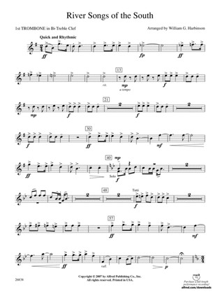 River Songs of the South: (wp) 1st B-flat Trombone T.C.
