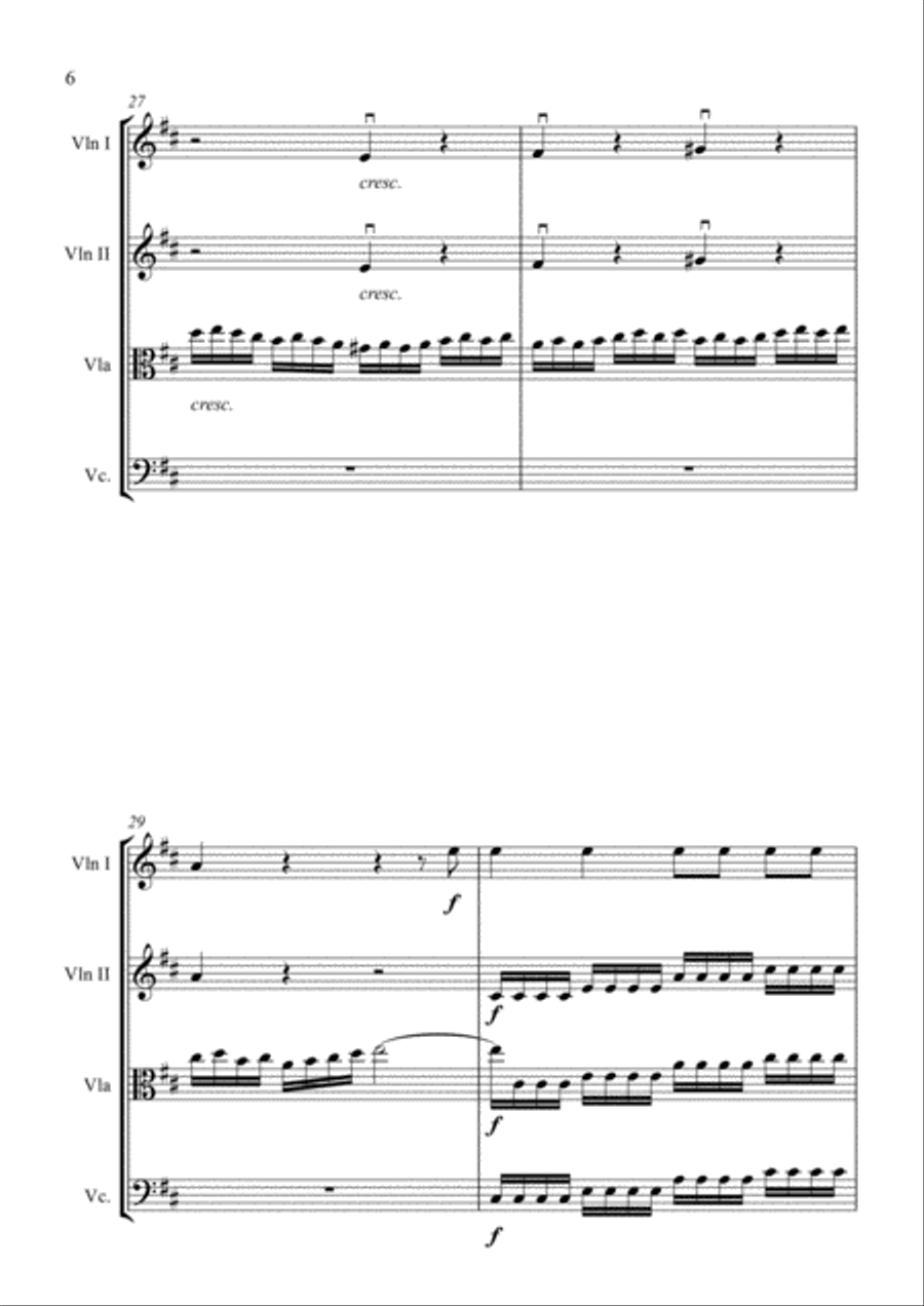 Handel: Let The Bright Seraphim for String Quartet - Score and Parts Handel: Let The Bright Seraphim for String Quartet - Score and Parts String Quartet scores gallery preview page 6