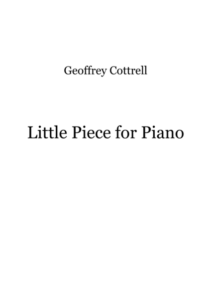 Little Piece for Piano