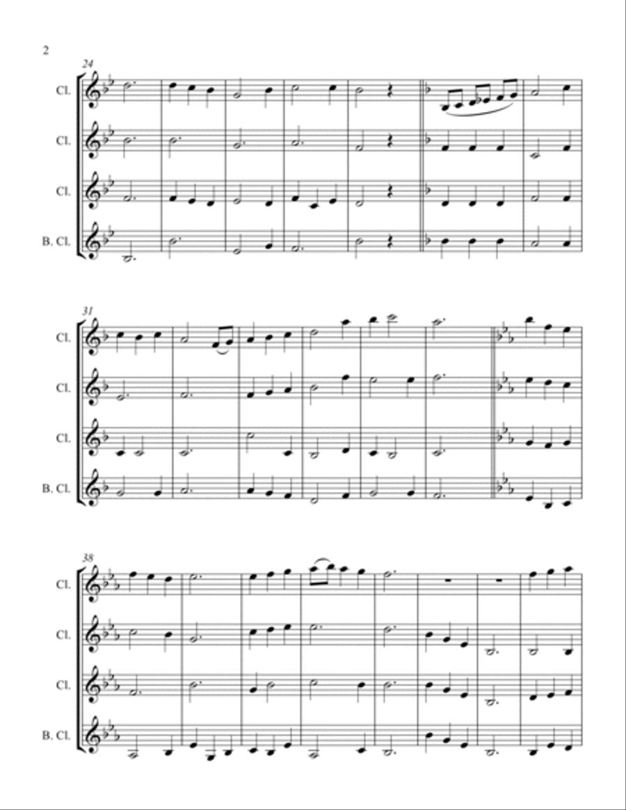 Faith Of Our Fathers and Come Thou Almighty King Woodwind Quartet scores gallery preview page 2