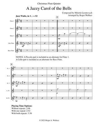 Carol of the Bells (Jazz Waltz for Flute Choir)