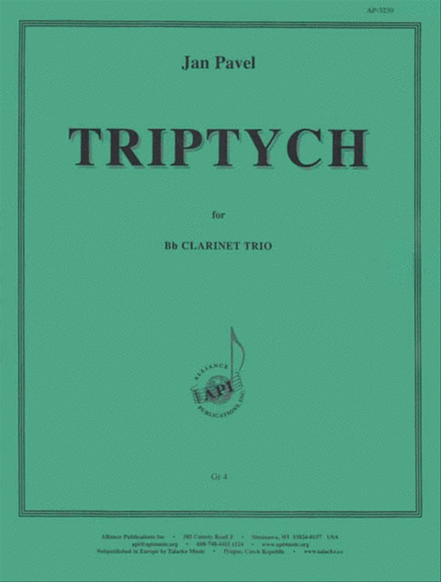 Triptych For Bb Clarinet Trio Clarinet Trio scores gallery preview page 1