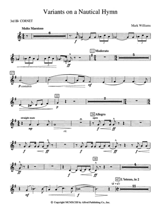 Variations on a Nautical Hymn: 3rd B-flat Cornet