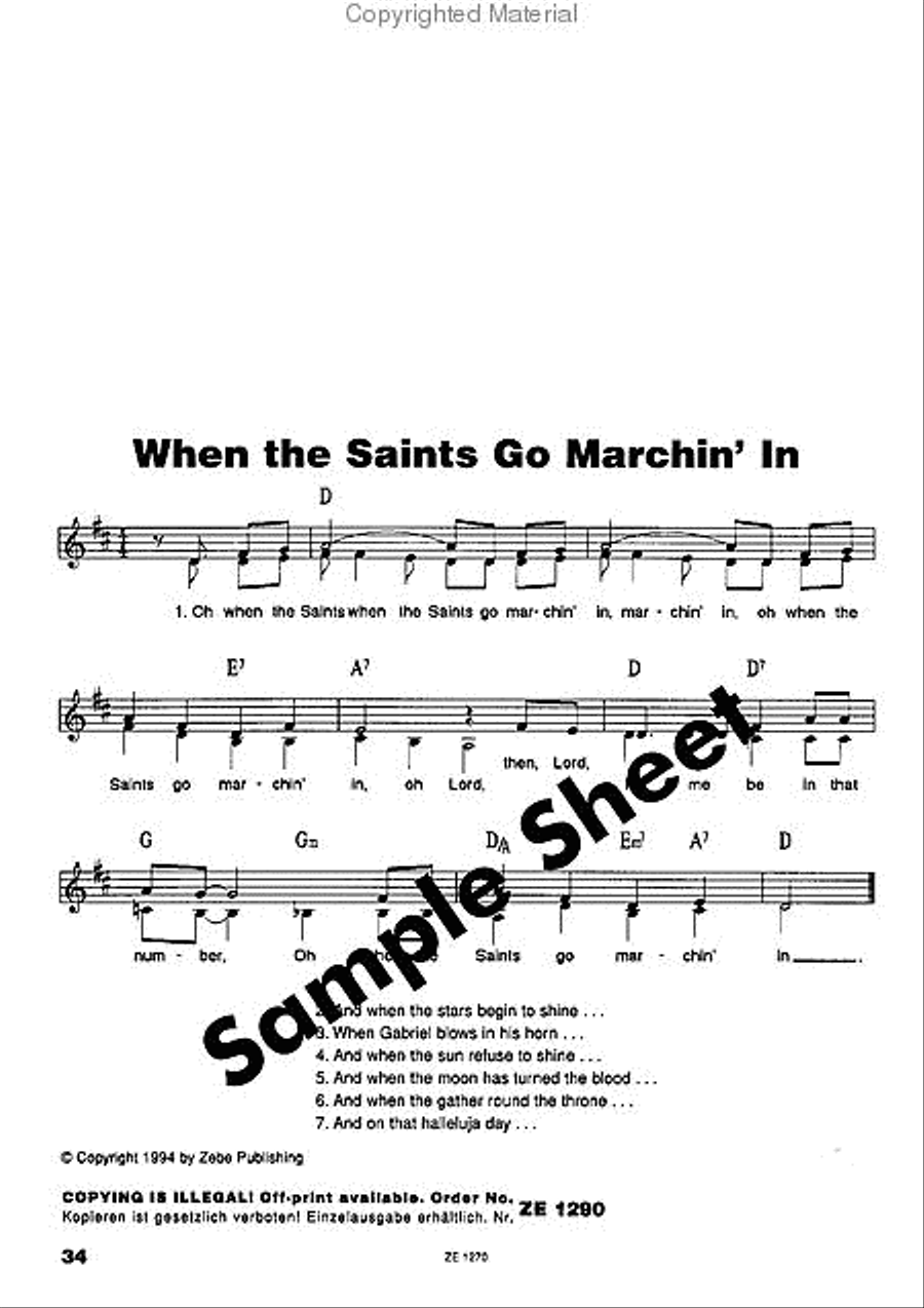 When the Saints Go Marchin' In SA scores gallery preview page 2
