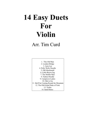 Book cover for 14 Easy Duets For Violin