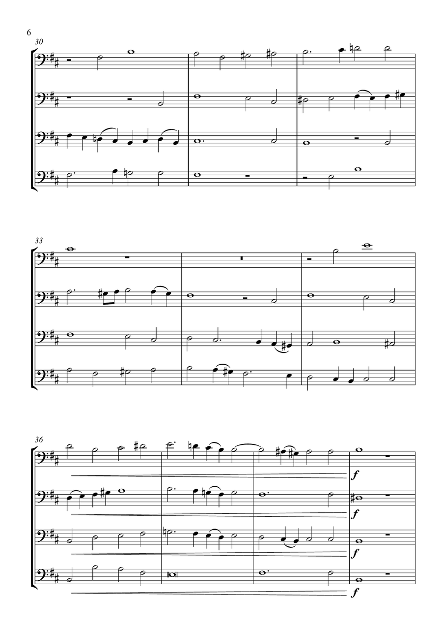 Bassoon Quartet - O Magnum Misterium (de Victoria) Woodwind Quartet scores gallery preview page 6