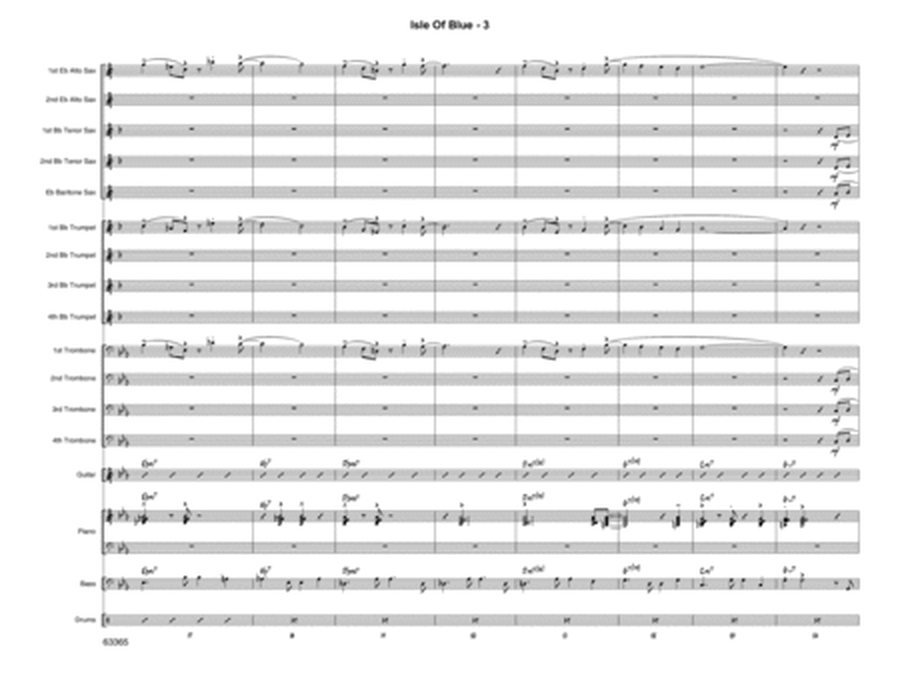 Isle Of Blue (based on the chord changes to "Blue Bossa") - Full Score