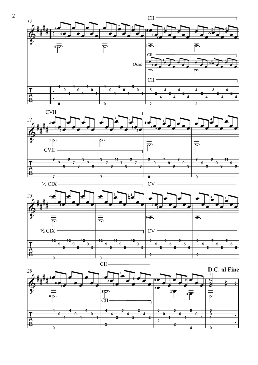 Spanish Romance - Romanza (Solo Guitar) Classical Guitar scores gallery preview page 3