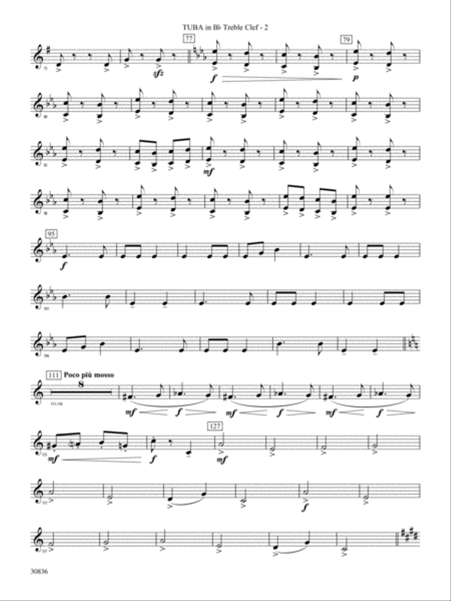 The Rakes of Mallow (from the Irish Suite): (World Part) B-flat Tuba T.C. Concert Band scores gallery preview page 2